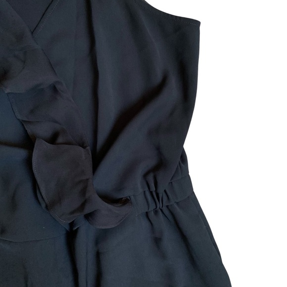 PARKER Addison Black Asymmetrical One-Sleeve Ruffle Jumpsuit Size 2 - Picture 9 of 15